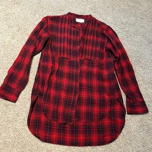Ralph Lauren Red and Black Plaid Blouse